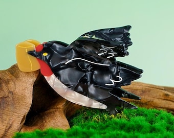 Swallow acetate hair claw clip, Bird hair accessory