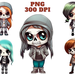 Skull Girl Clipart, Graffiti Street Art, Shirt Sublimation, Cool Graffiti Skullgirl, Commercial Use, Instant Digital Download, Urban Art PNG