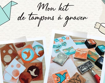 Kit de gravure de tampon en gomme