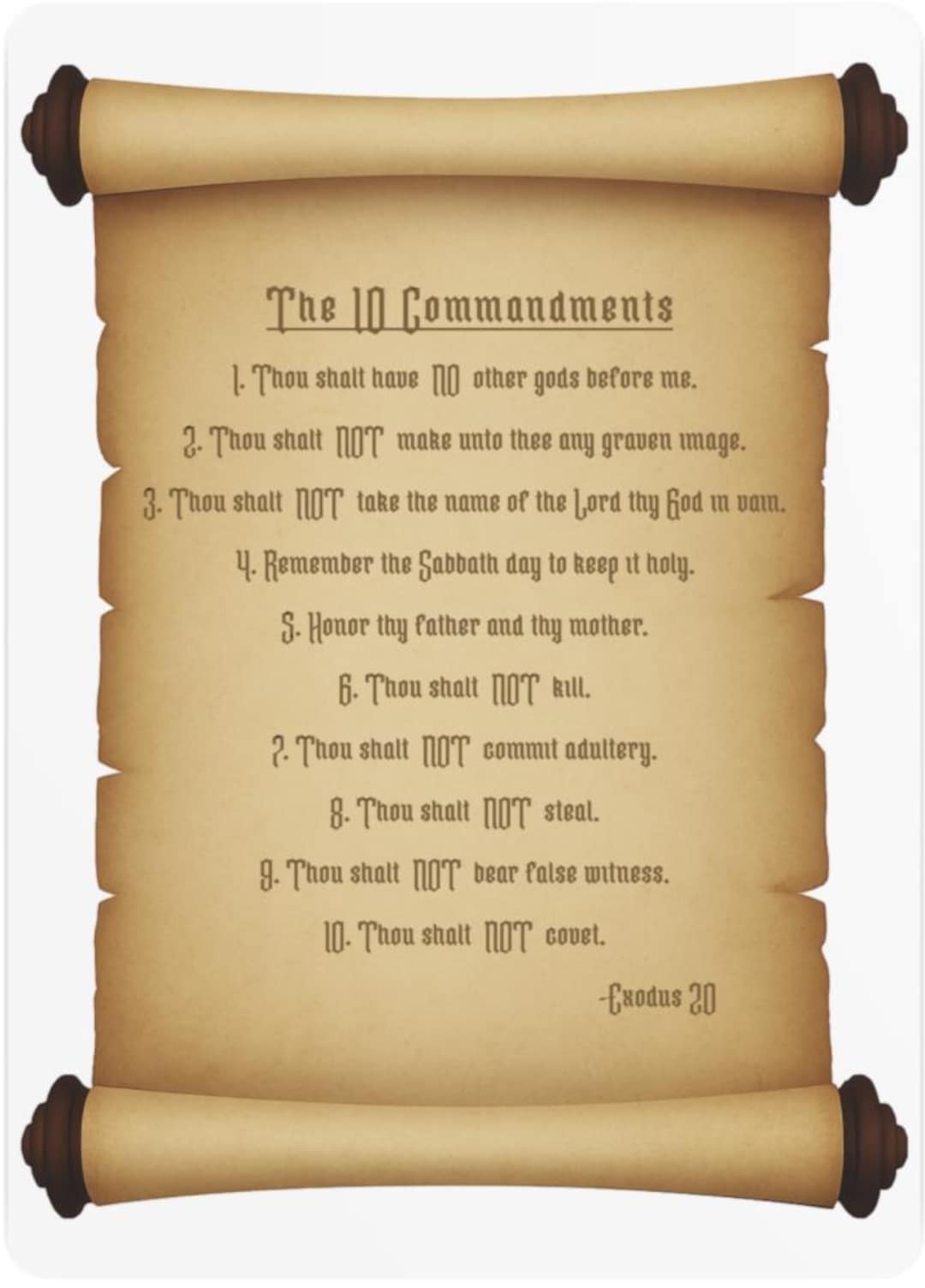 Ten Commandments Metal Art Sign, Religious Home Decor, Christian Gift ...