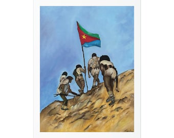 Impressão em óleo sobre a independência da Eritreia