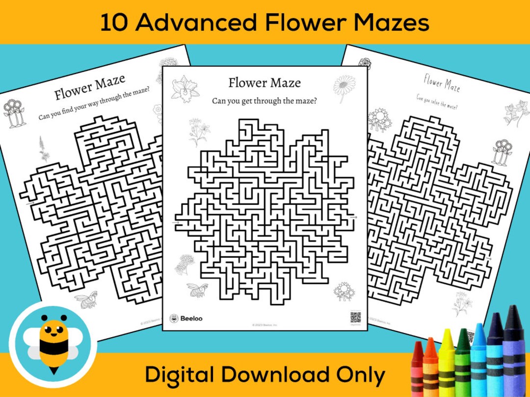 10 Advanced Flower Mazes Etsy
