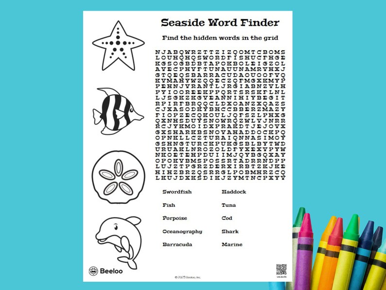 Ocean Printable Activity Packet for Kids Ages 5-8 - Etsy