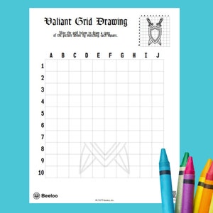 Grid Drawing Printable Activity Pack for Kids Ages 7-9 - Etsy