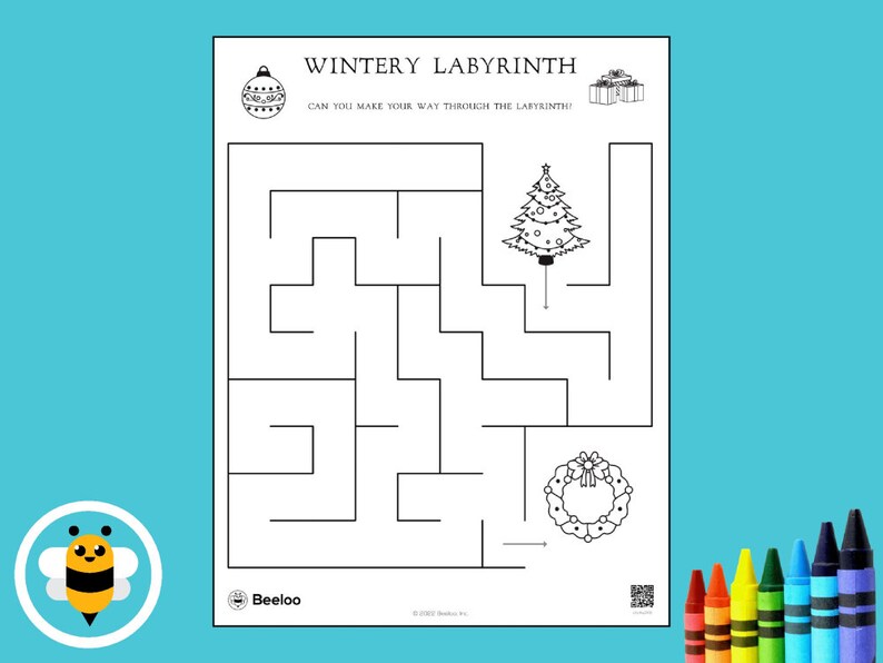 Easy Christmas Mazes