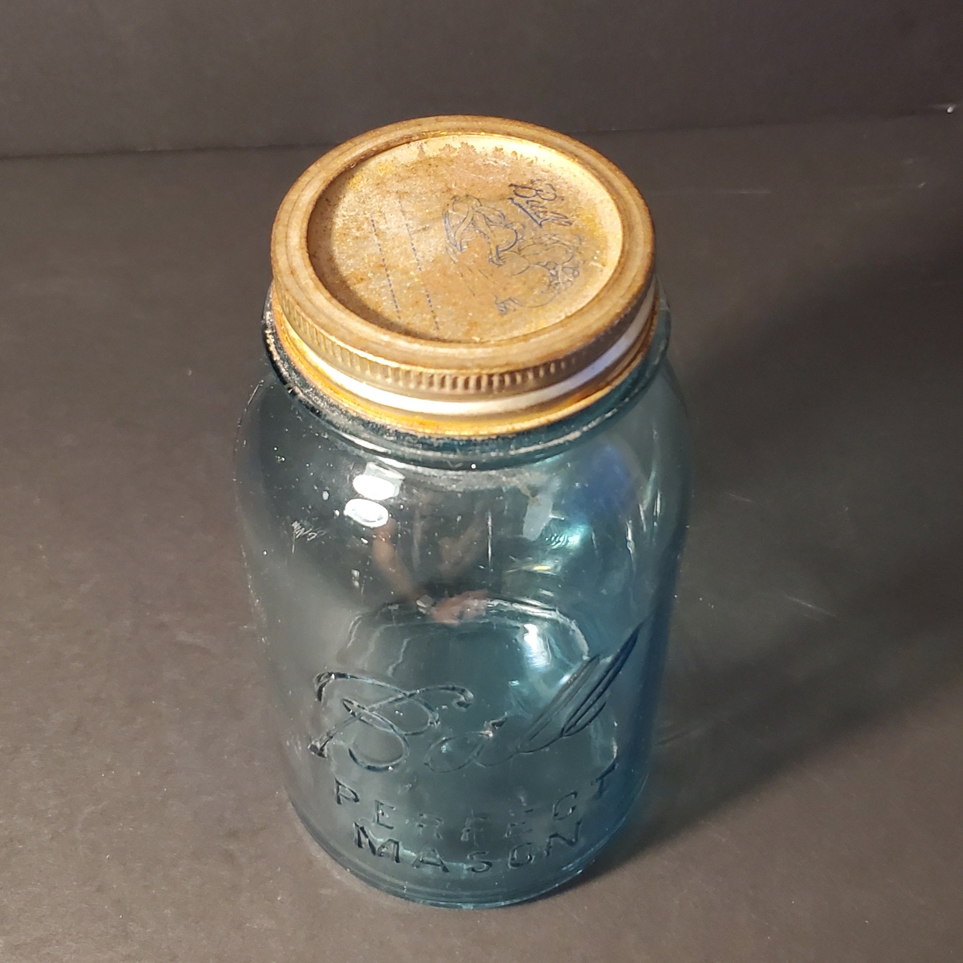 Antique 19231933 Ball Canning Jar With Vintage Ball Canning Lid