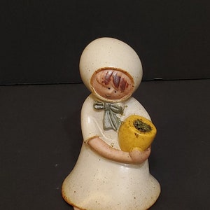 UCTCI Japanese Stoneware Sitting Girl With Pot Figurine
