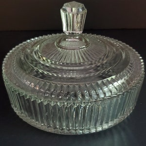 Anchor Hocking Pressed Glass Queen Mary Candy Dish