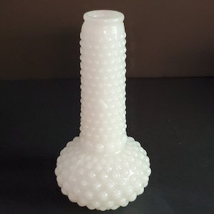 Fenton Milk Glass Hobnail Vase