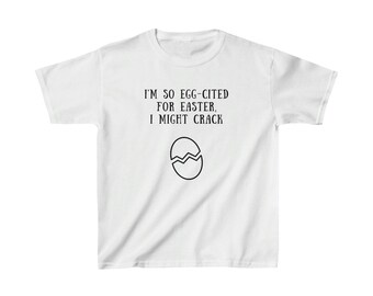 Camiseta infantil de Pascua con temática de huevos, divertida parodia