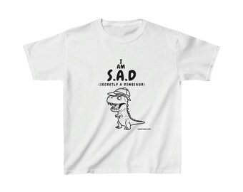 Camiseta divertida de dinosaurio para niños, estoy triste dinosaurio
