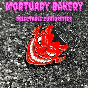 Enamel Devil Pin, Enamel pin, Red Devil Pin, Red Devil, Devil Pin, Satan, Satan Pin
