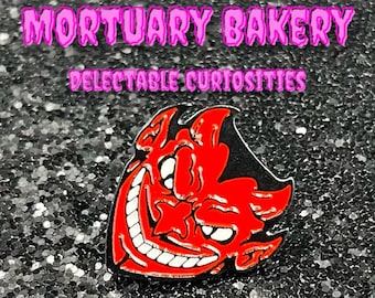 Enamel Devil Pin, Enamel pin, Red Devil Pin, Red Devil, Devil Pin, Satan, Satan Pin