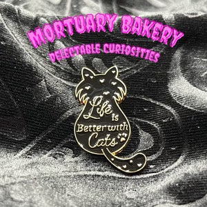 Cat Pin, Cat Lover, Cat Enamel Pin, Black Cat Pin, Black Cat Enamel Pin, Enamel Cat Pin, Enamel Pin Black Cat, Cute Cat Pin