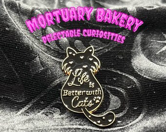 Cat Pin, Cat Lover, Cat Enamel Pin, Black Cat Pin, Black Cat Enamel Pin, Enamel Cat Pin, Enamel Pin Black Cat, Cute Cat Pin
