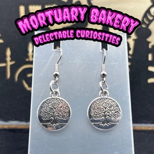 Tree Earrings, Tree Charms, Charm Earrings, Silver Earrings, Dangle Earrings