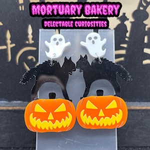 Abóbora, Brincos de Abóbora, Jack O Lantern, Brincos de Lanterna, Halloween, Brincos de Halloween, Abóbora de Halloween, Doces ou Travessuras, Brincos Divertidos
