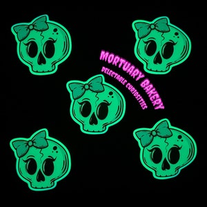 Glow in the Dark Skull Aufkleber, Glow in the Dark Aufkleber, Schädel Aufkleber, Vinyl Aufkleber