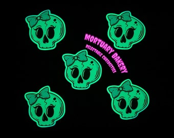 Glow In The Dark Skull Sticker, Glow in the Dark Sticker, Skull Sticker, Vinyl Sticker
