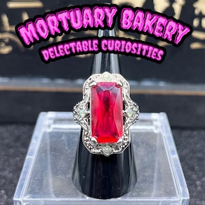 Costume, Costume Jewelry, Ruby, Ruby Ring, Costume Rings, Crystal Ring, Ring, Gothic Ring, Vampire Ring