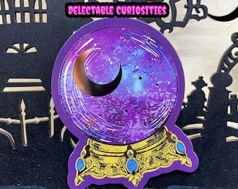 Witchy, Witchy Gifts, Witchy Decor, Witchy Stickers, Witchy Gift, Sticker, Halloween Sticker, Crystal Ball Sticker, Crystal, Crystal Ball