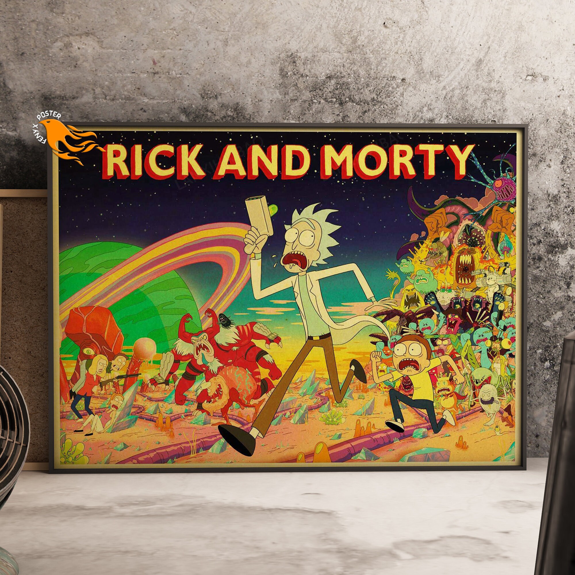 Rick and Morty Breaking Bad - High Quality Premium Poster Print