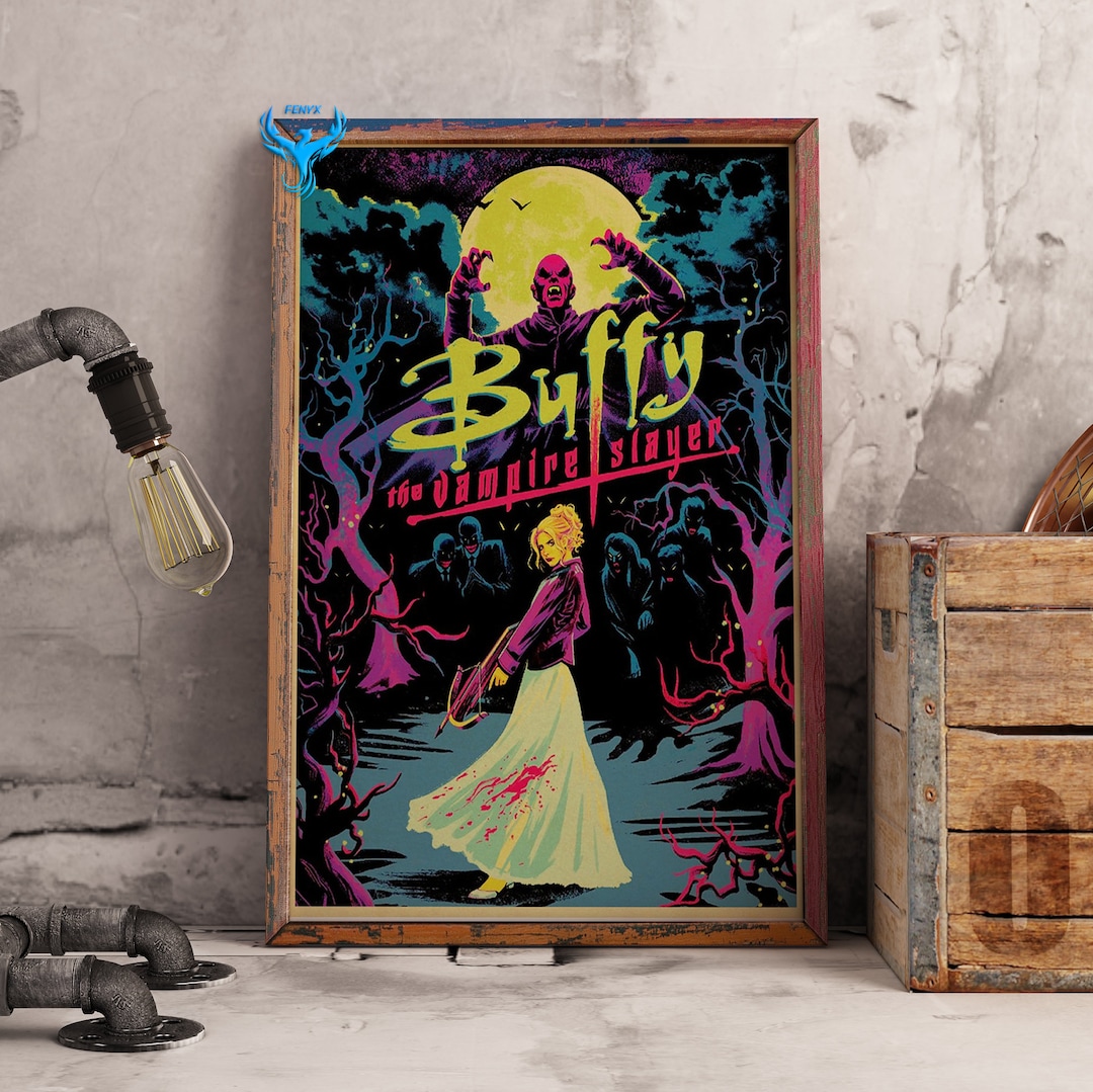 Buffy the Vampire Slayer Retro Poster, Kraft Paper Print, Movie Wall Art Gift