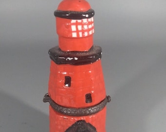 Ceramic K's Collectibles Lighthouse Trinket Dish, Red
