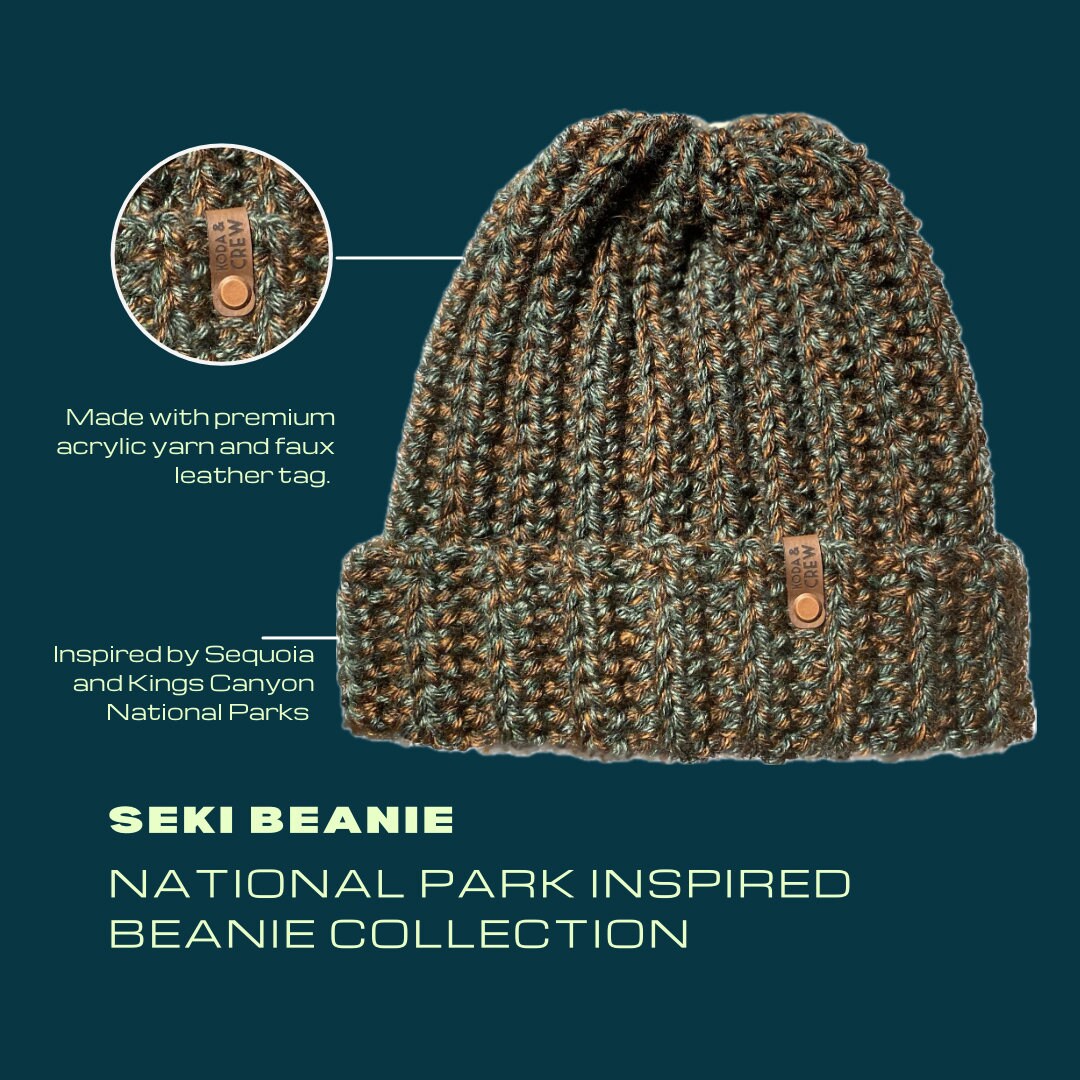 Handcrafted National Parkinspired Crocheted Beanies cozy Winter Hats