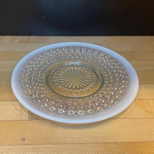 Vintage Anchor Hocking Moonstone Opalescent Glass Hobnail Saucer - 6.25” Diameter