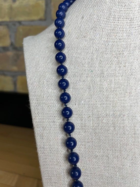 Vintage Napier Blue Beaded Necklace and Coordinat… - image 10