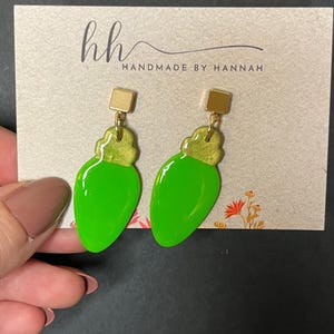 Christmas light earrings