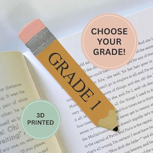 Bookmark back to school student teacher gift classroom prize reading reward colorful kids bookmark crayon school year milestone 3D printed
