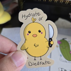 Hydrate or Diedrate Sticker (waterproof)
