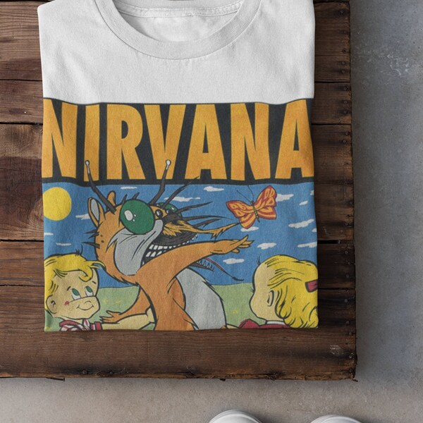 Nirvana Vintage T Shirt, Concert Shirt, Rock N Roll Shirt, Rock T Shirt, Nirvana Fan, Gifts, Graphic Tees, Rock Tee's, Birthday Gift