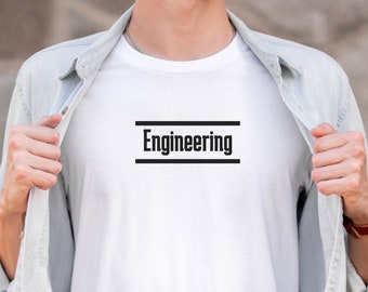 Engineering Enthusiast Short Sleeve Tee | Engineering Themed T-shirt | Studying Engineering | Simple Design | Wearing Your Passion