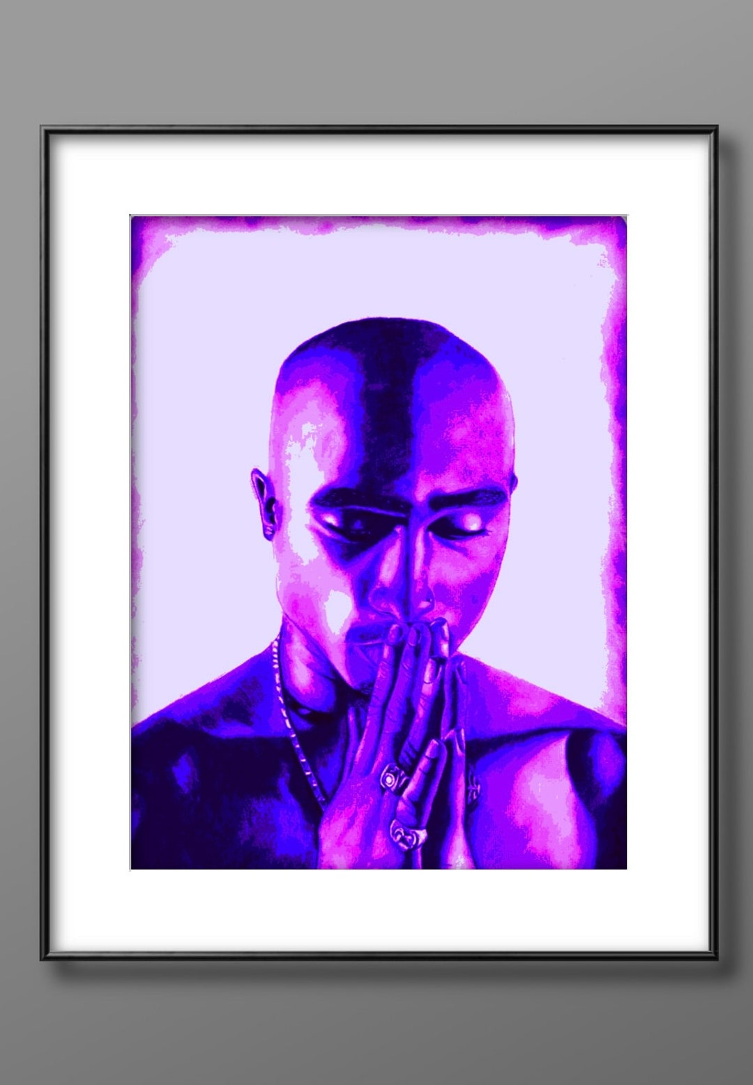 Tupac Purple Prints Etsy
