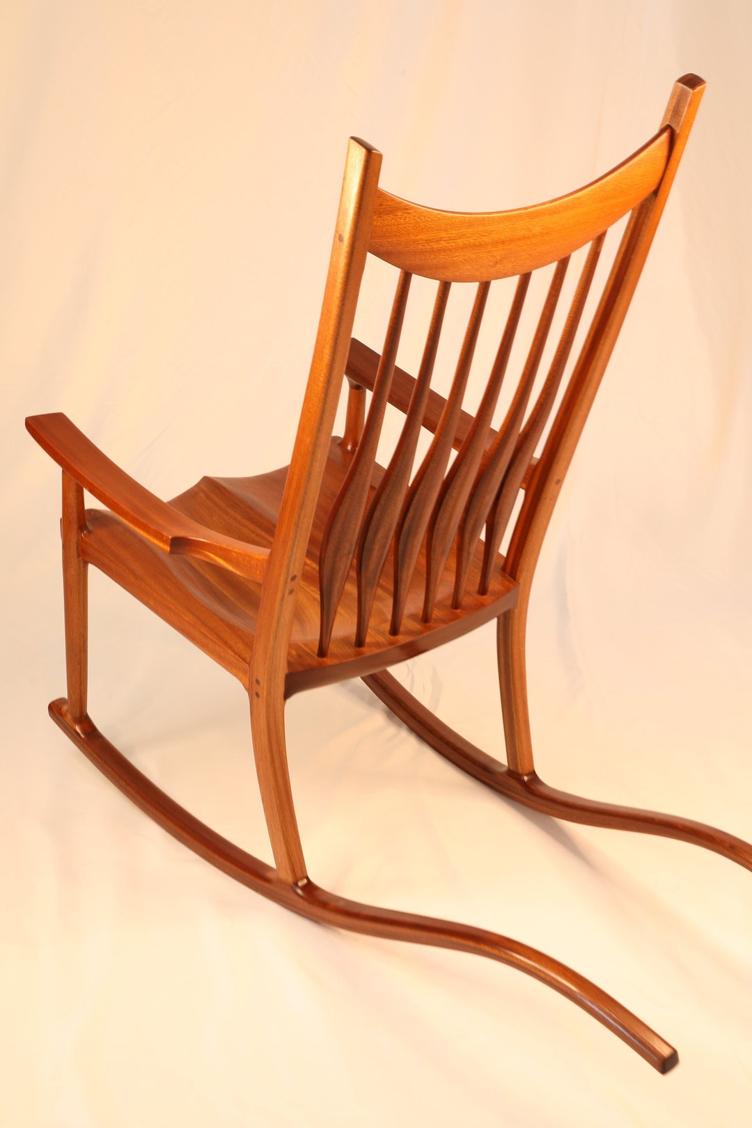 Maloof Inspired Hand Made Rocking Chair in Sapele or Black Etsy
