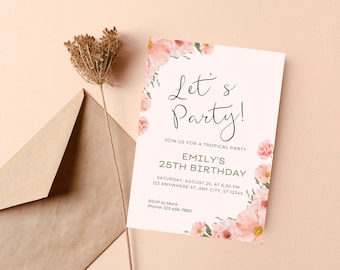 Birthday invitation | birthday invites | invitation templates | canva template | electronic invite | birthday party | canva editables