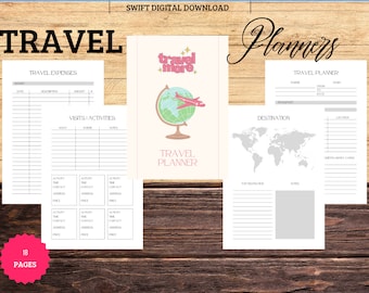 Vacation Planner: Travel Organizer, Budget, Itinerary (Digital Download)