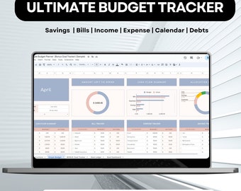 Ultimate Monthly Budget Spreadsheet for Google Sheets, Budget Template, Budget Planner, Budget by Paycheck, Weekly Budget, Finance Tracker