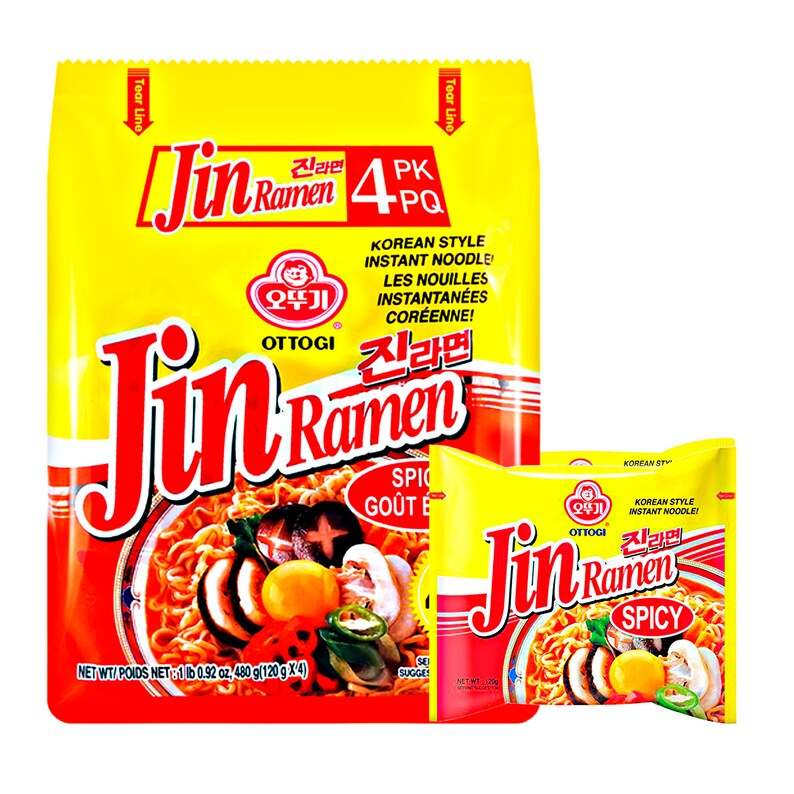 Ottogi Jin Ramen Spicy 4x120g image 1