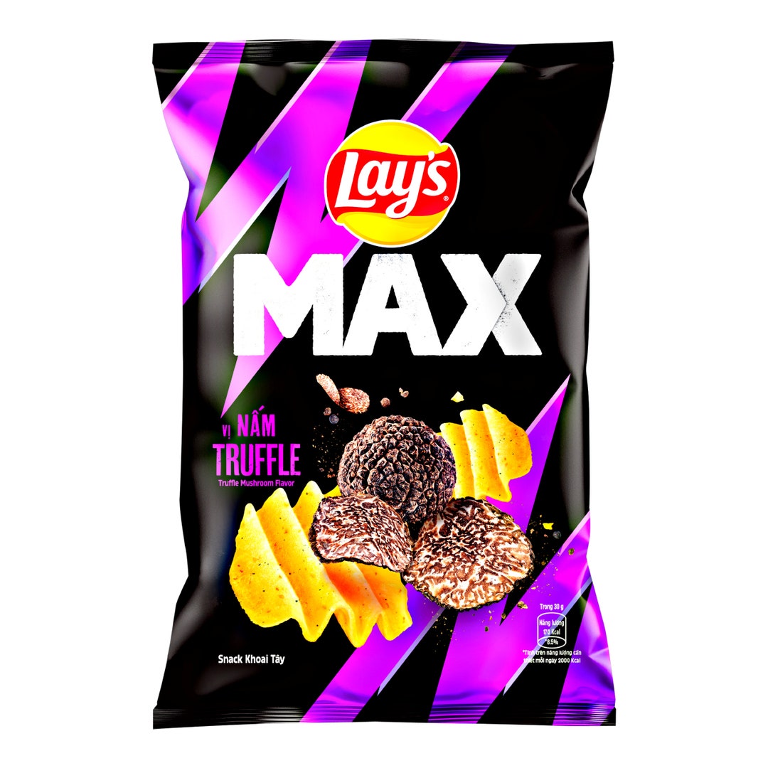 Lays Max Truffle Mushroom Potato Chips 75g Etsy