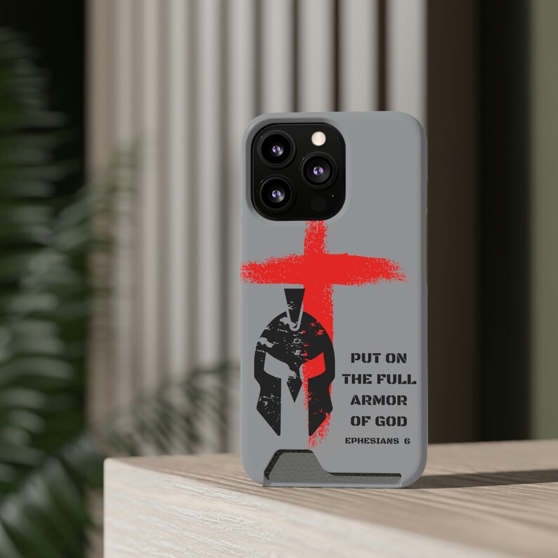 Armor of God Phone Case With Card Holder Etsy