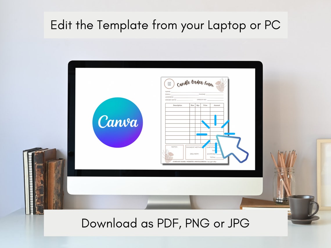 Candle Order Form Template Candle Invoice Small Business Etsy Candle Order Form Template Candle Invoice Small Business Etsy