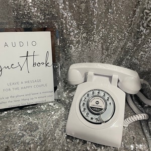 Audio Guestbook Phone Wedding Recorder a great addition to any special occasion Wedding Guestbook White