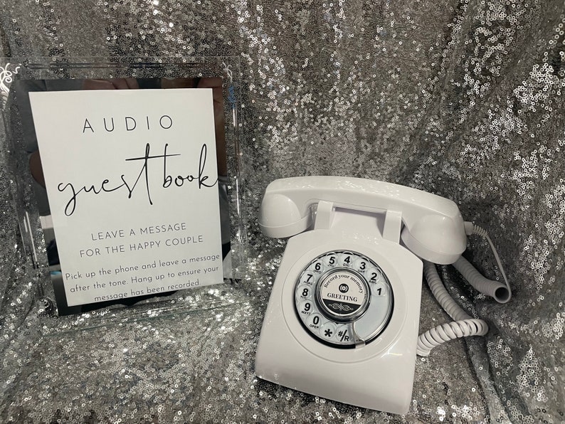 Audio Guestbook Phone Wedding Recorder a great addition to any special occasion Wedding Guestbook White