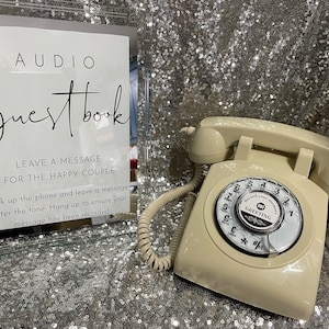 Audio Guestbook Phone Wedding Recorder a great addition to any special occasion Wedding Guestbook Cream