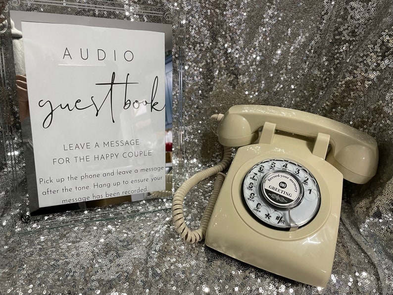 Audio Guestbook Phone Wedding Recorder a great addition to any special occasion Wedding Guestbook Cream