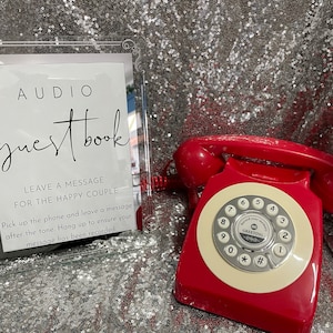 Audio Guestbook Phone Wedding Recorder a great addition to any special occasion Wedding Guestbook Red